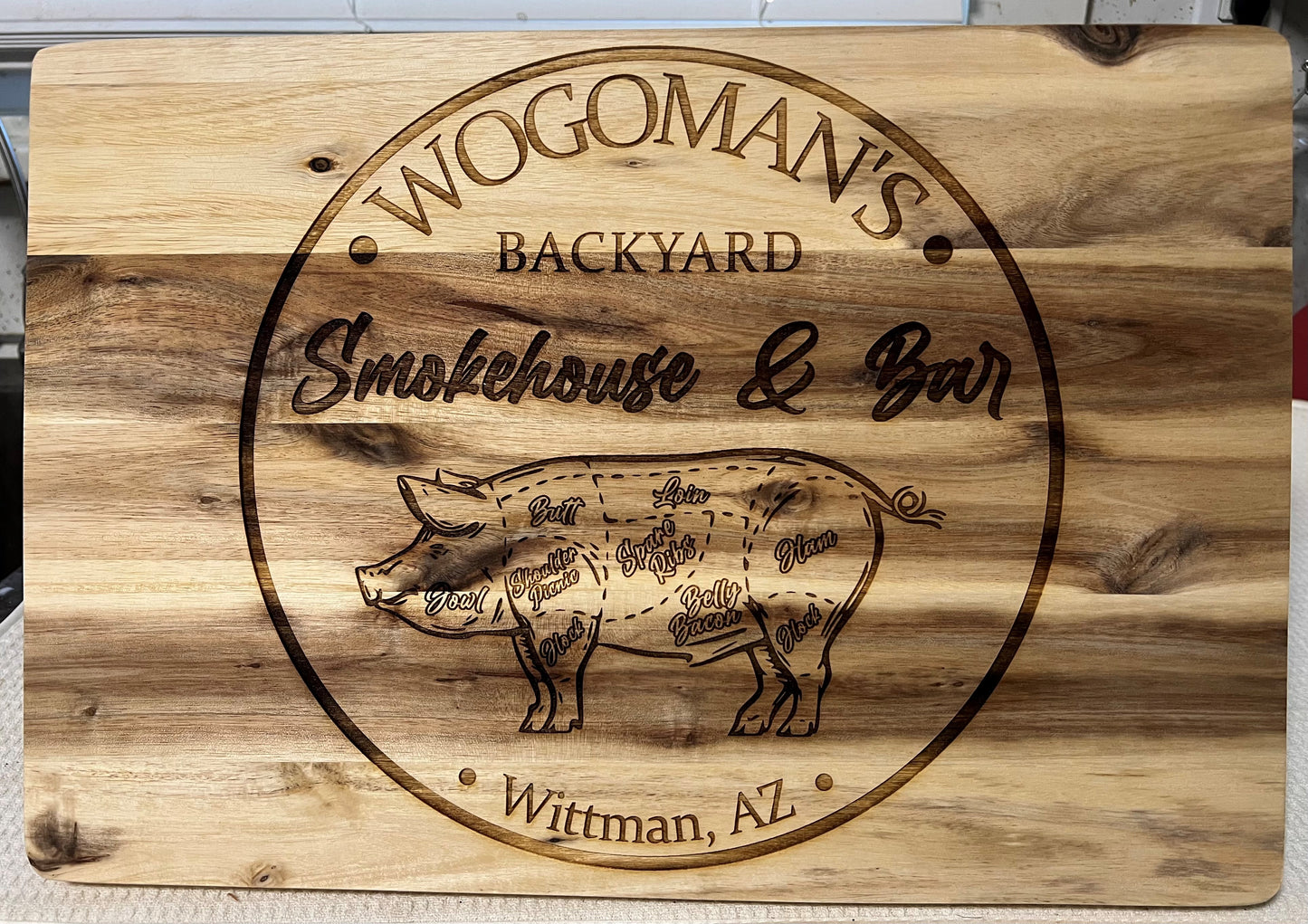 Customized SmokeHouse and Bar Cutting Board
