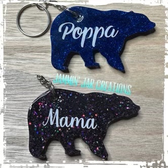 Poppa & Mama Bear Keychains