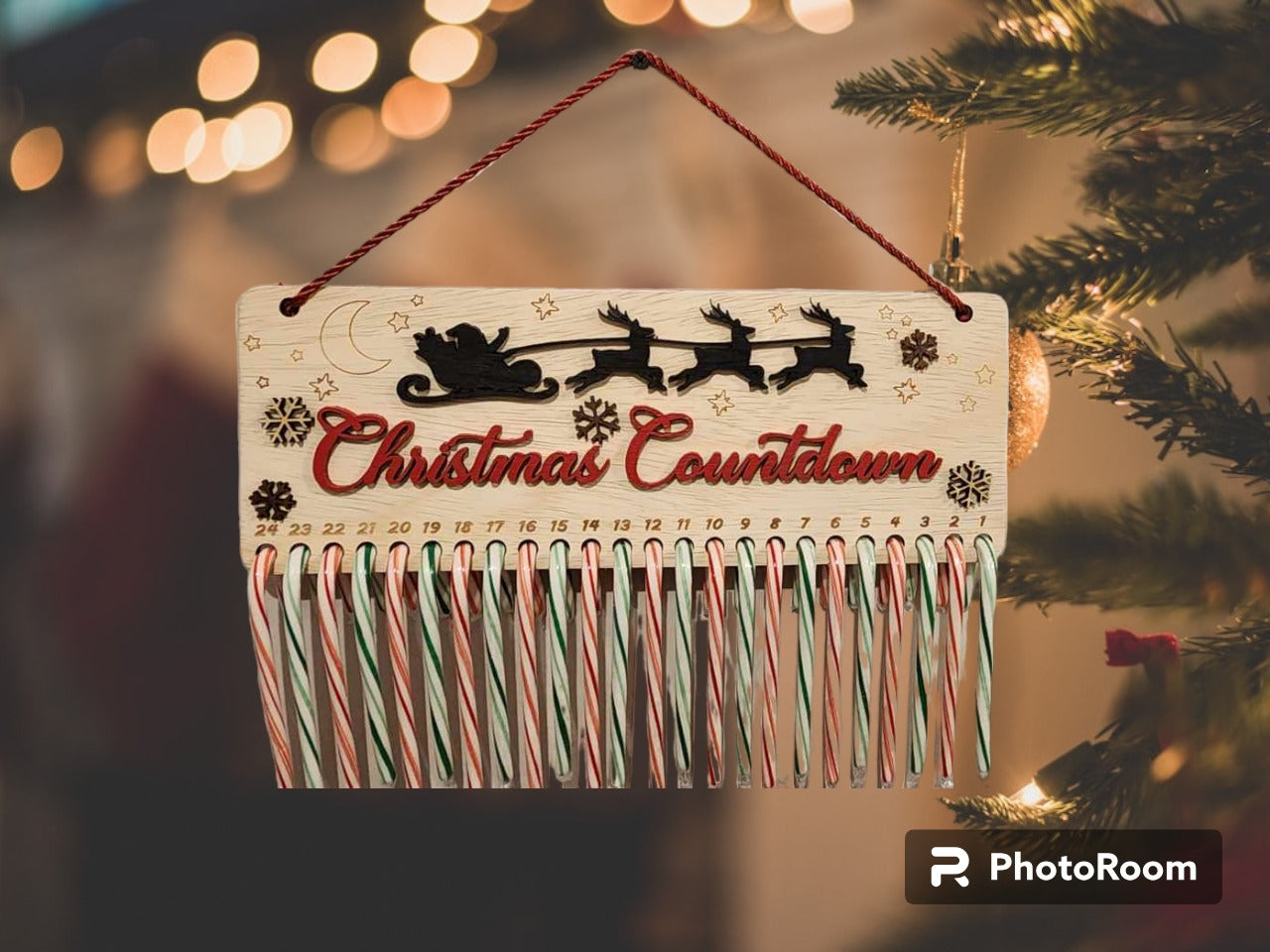 Christmas Countdown Candy Cane Board